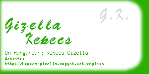 gizella kepecs business card